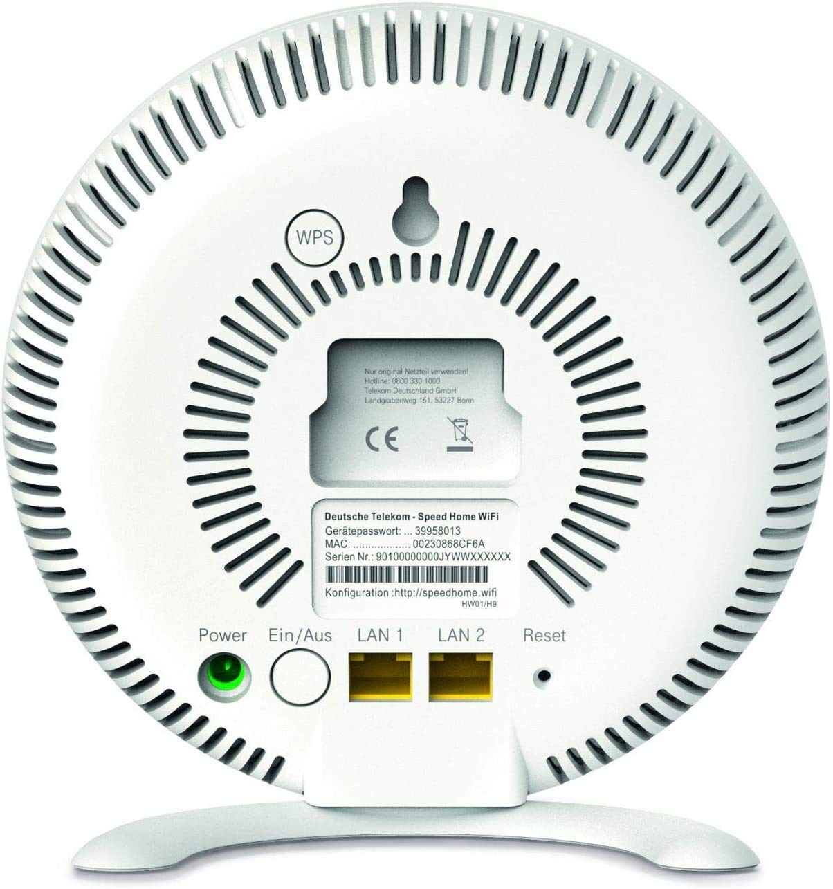 Telekom Speed Home WiFi Solo Repeater, WLAN Verstärker, Weiß