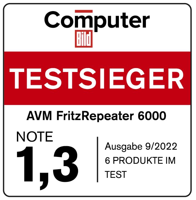 FRITZ!Repeater 6000, WiFi 6 WLAN Repeater, Tri-Band, bis 6000 Mbit/s, LAN