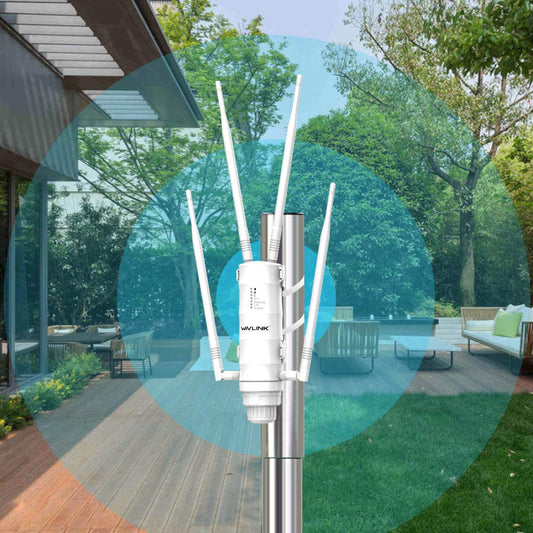 WAVLINK AC1200 Outdoor WLAN Access Point, Dualband Repeater, 1200 Mbit/s, PoE