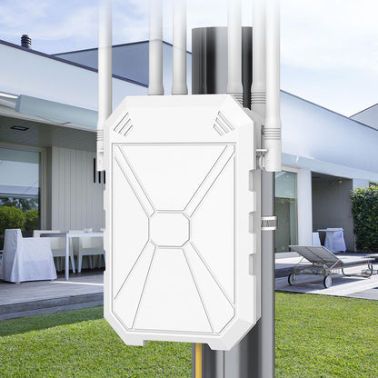AX3000 Outdoor WLAN Verstärker, Dualband Repeater & Access Point, IP67, 6 Antennen