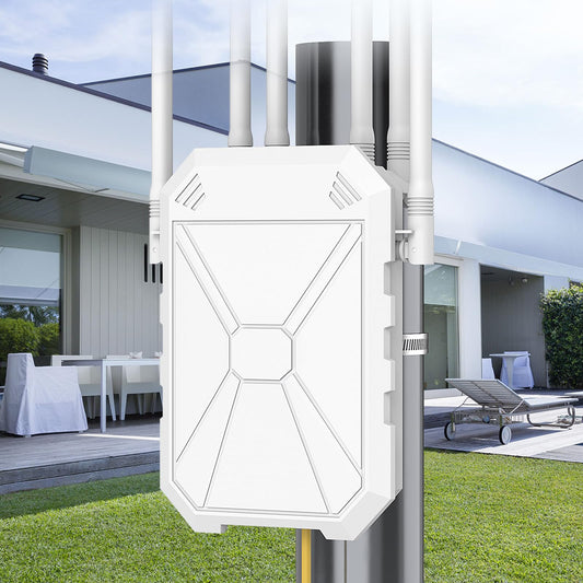 AX3000 Outdoor WLAN Verstärker, Dualband Repeater & Access Point, IP67, 6 Antennen